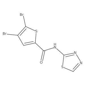 4,5-dibromo-N-(1,3,4-thiadiazol-2-yl)thiophene-2-carboxamide Structure