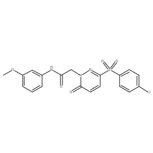 2-[3-(4-chlorobenzenesulfonyl)-6-oxo-1,6-dihydropyridazin-1-yl]-N-(3-methoxyphenyl)acetamide Structure