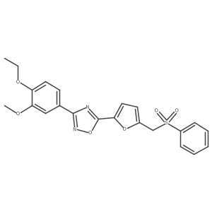 5-{5-[(Benzenesulfonyl)methyl]furan-2-yl}-3-(4-ethoxy-3-methoxyphenyl)-1,2,4-oxadiazole结构式