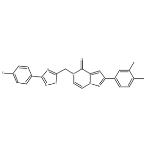 2-(3,4-dimethylphenyl)-5-{[3-(4-fluorophenyl)-1,2,4-oxadiazol-5-yl]methyl}-4H,5H-pyrazolo[1,5-a]pyrazin-4-one Structure