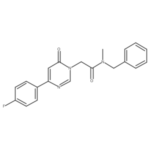 N-benzyl-2-[4-(4-fluorophenyl)-6-oxo-1,6-dihydropyrimidin-1-yl]-N-methylacetamide Structure