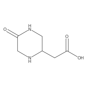 2-(5-Oxopiperazin-2-YL)acetic acid结构式