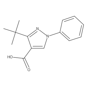 3-tert-butyl-1-phenyl-1H-pyrazole-4-carboxylic acid Structure
