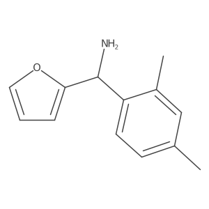 (2,4-Dimethylphenyl)(furan-2-yl)methanamine Structure