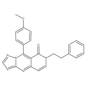 9-(4-methoxyphenyl)-7-phenethylpyrido[4,3-d][1,2,4]triazolo[1,5-a]pyrimidin-8(7H)-one Structure