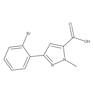 5-(2-Bromophenyl)-2-methylpyrazole-3-carboxylic acid Structure