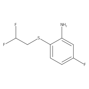 2-[(2,2-Difluoroethyl)sulfanyl]-5-fluoroaniline Structure