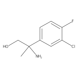 2-Amino-2-(3-chloro-4-fluorophenyl)propan-1-ol结构式