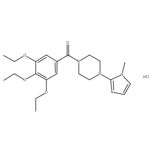 (4-(1-methyl-1H-imidazol-2-yl)piperazin-1-yl)(3,4,5-triethoxyphenyl)methanone hydrochloride Structure