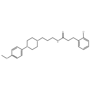 2-Chloro-N-[3-[4-(4-methoxyphenyl)-1-piperazinyl]propyl]benzenepropanamide Structure