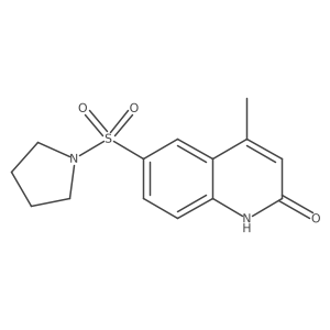4-methyl-6-(pyrrolidin-1-ylsulfonyl)quinolin-2(1H)-one结构式