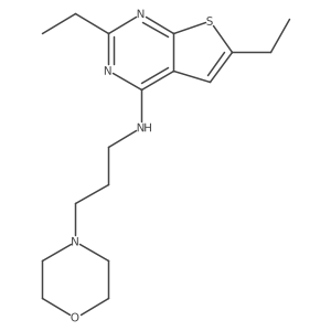 2,6-diethyl-N-[3-(4-morpholinyl)propyl]thieno[2,3-d]pyrimidin-4-amine Structure