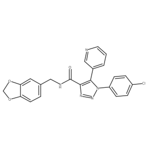 N-(1,3-benzodioxol-5-ylmethyl)-1-(4-chlorophenyl)-5-(pyridin-3-yl)-1H-1,2,3-triazole-4-carboxamide Structure