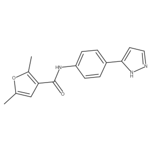 2,5-dimethyl-N-[4-(1H-pyrazol-3-yl)phenyl]furan-3-carboxamide Structure