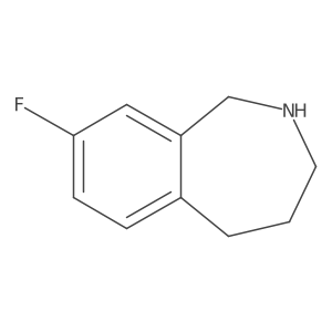 8-Fluoro-2,3,4,5-tetrahydro-1H-benzo[c]azepine结构式