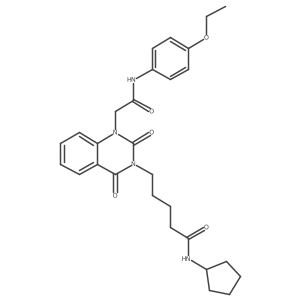 N-cyclopentyl-5-(1-(2-((4-ethoxyphenyl)amino)-2-oxoethyl)-2,4-dioxo-1,2-dihydroquinazolin-3(4H)-yl)pentanamide Structure