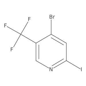 4-Bromo-2-iodo-5-(trifluoromethyl)pyridine结构式
