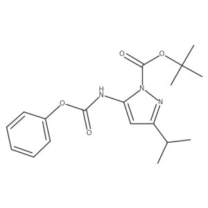 3-Isopropyl-5-phenoxycarbonylamino-pyrazole-1-carboxylic acid tert-butyl ester结构式