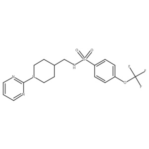 N-((1-(pyrimidin-2-yl)piperidin-4-yl)methyl)-4-(trifluoromethoxy)benzenesulfonamide结构式