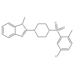 2-(4-((5-chloro-2-methylphenyl)sulfonyl)piperazin-1-yl)-1-methyl-1H-benzo[d]imidazole Structure