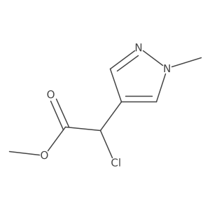 Methyl 2-chloro-2-(1-methyl-1H-pyrazol-4-yl)acetate Structure
