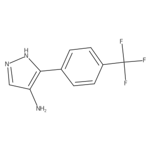 5-[4-(trifluoromethyl)phenyl]-1H-pyrazol-4-amine结构式