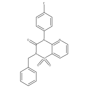 2-benzyl-4-(4-fluorophenyl)-2H-pyrido[2,3-e][1,2,4]thiadiazin-3(4H)-one 1,1-dioxide结构式