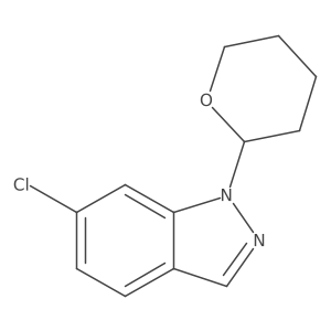 6-Chloro-1-(tetrahydro-2H-pyran-2-YL)-1H-indazole结构式