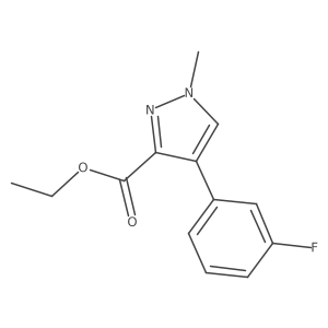 Ethyl 4-(3-fluorophenyl)-1-methyl-1H-pyrazole-3-carboxylate Structure