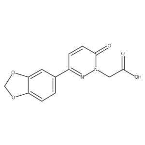 2-[3-(2H-1,3-Benzodioxol-5-yl)-6-oxo-1,6-dihydropyridazin-1-yl]acetic acid结构式
