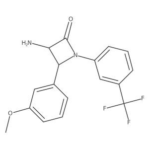 3-Amino-4-(3-methoxyphenyl)-1-(3-(trifluoromethyl)phenyl)azetidin-2-one结构式