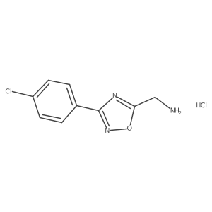 [3-(4-Chlorophenyl)-1,2,4-oxadiazol-5-yl]methanamine hydrochloride结构式