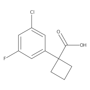 1-(3-Chloro-5-fluorophenyl)cyclobutane-1-carboxylic acid结构式