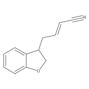 2-Butenenitrile, 4-(2,3-dihydro-3-benzofuranyl)-, (E)- Structure