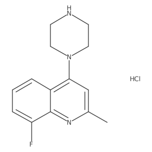 8-Fluoro-2-methyl-4-(piperazin-1-yl)quinoline hydrochloride Structure