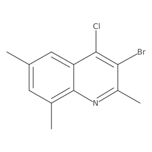 3-Bromo-4-chloro-2,6,8-trimethylquinoline结构式