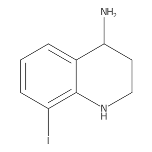 8-Iodo-1,2,3,4-tetrahydroquinolin-4-amine结构式