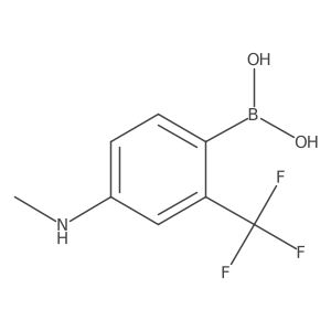 [4-(Methylamino)-2-(trifluoromethyl)phenyl]boronic acid结构式