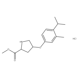 Methyl (2S,4S)-4-(4-isopropyl-3-methylphenoxy)-2-pyrrolidinecarboxylate hydrochloride结构式
