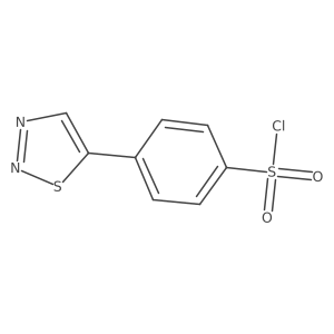 4-(1,2,3-Thiadiazol-5-yl)benzene-1-sulfonyl chloride结构式