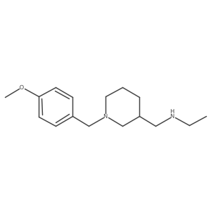 3-Piperidinemethanamine, N-ethyl-1-[(4-methoxyphenyl)methyl]-结构式