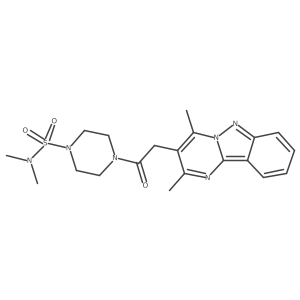 4-[2-(2,4-dimethylpyrimido[1,2-b]indazol-3-yl)acetyl]-N,N-dimethyltetrahydro-1(2H)-pyrazinesulfonamide Structure