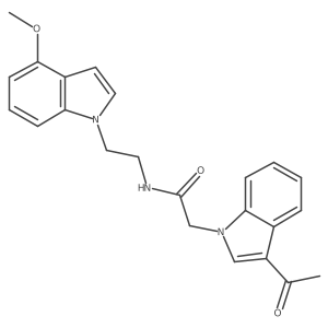2-(3-acetyl-1H-indol-1-yl)-N-[2-(4-methoxy-1H-indol-1-yl)ethyl]acetamide结构式