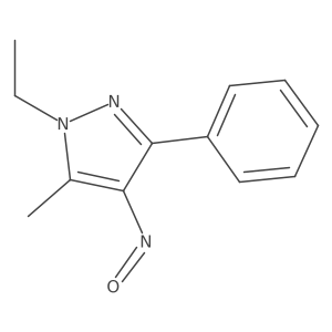 1-Ethyl-5-methyl-4-nitroso-3-phenyl-1H-pyrazole结构式