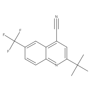 2-(Tert-butyl)-6-(trifluoromethyl)quinoline-4-carbonitrile Structure