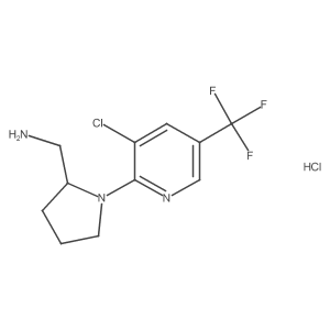 (1-(3-Chloro-5-(trifluoromethyl)pyridin-2-yl)pyrrolidin-2-yl)methanamine hydrochloride Structure
