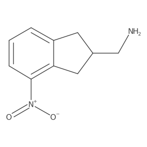 (4-nitro-2,3-dihydro-1H-inden-2-yl)methanamine Structure