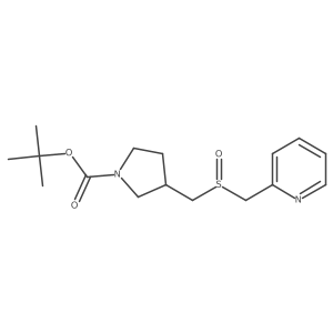 tert-Butyl 3-(((pyridin-2-ylmethyl)sulfinyl)methyl)pyrrolidine-1-carboxylate结构式