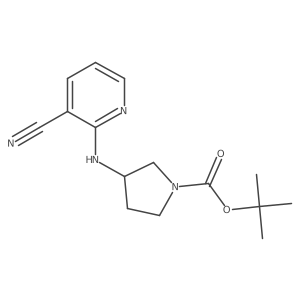 tert-Butyl 3-((3-cyanopyridin-2-yl)amino)pyrrolidine-1-carboxylate Structure