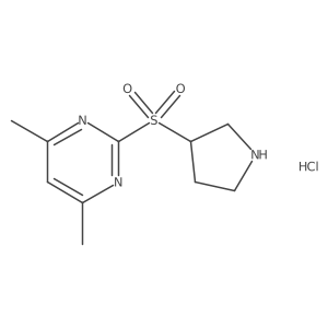 (S)-4,6-dimethyl-2-(pyrrolidin-3-ylsulfonyl)pyrimidine hydrochloride Structure